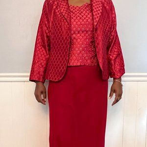 Sequin Red Polka Dot 2 Piece Suit